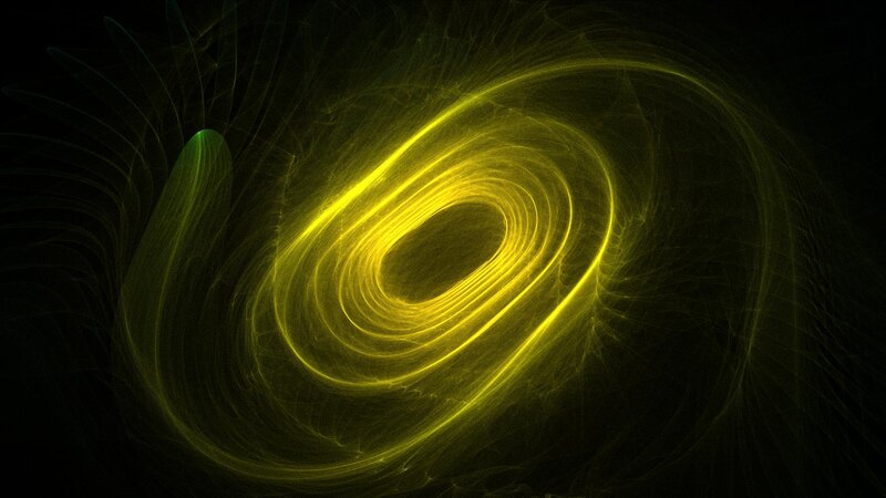 Yellow Fractal Spiral