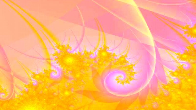 Yellow Fractal Spirals