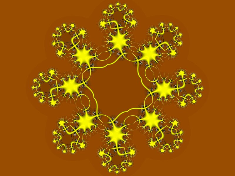 yellow fractal star pattern