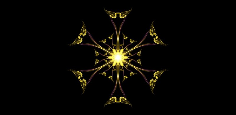 Yellow Fractal Star