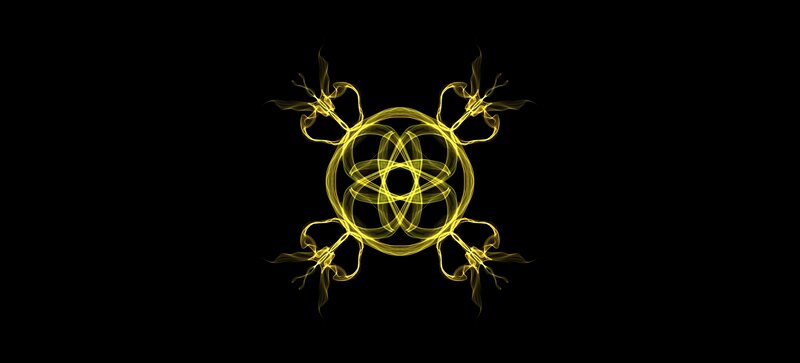 Yellow Fractal Symbol