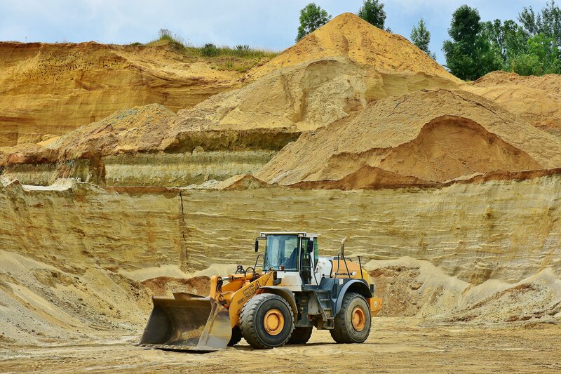 Yellow Front Loader — Industrial