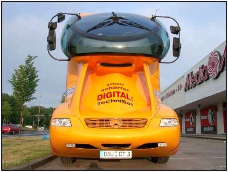 yellow futuristic bus