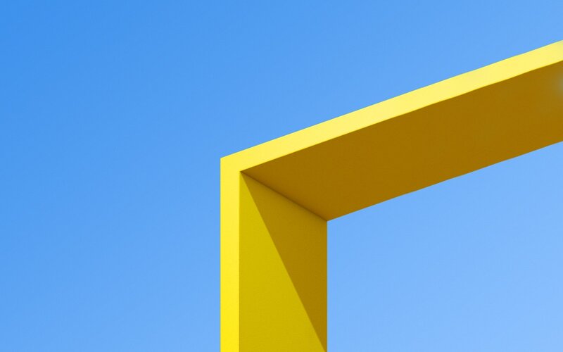 Yellow Geometric Frame