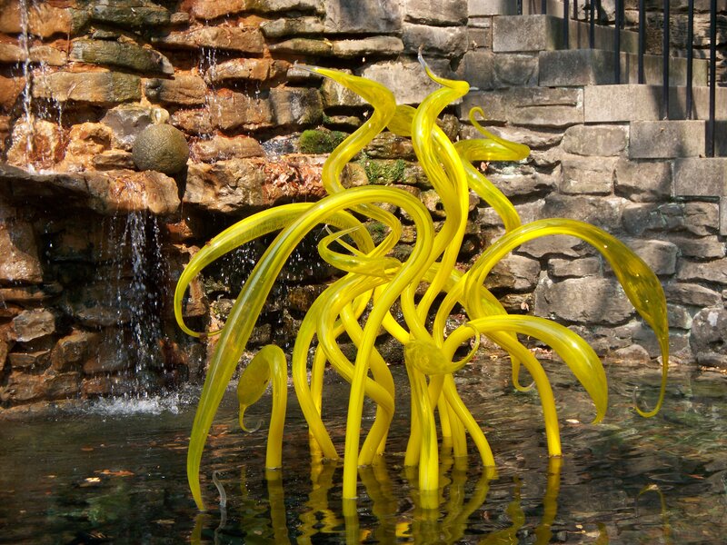 Yellow Glass Sculpture — Serene