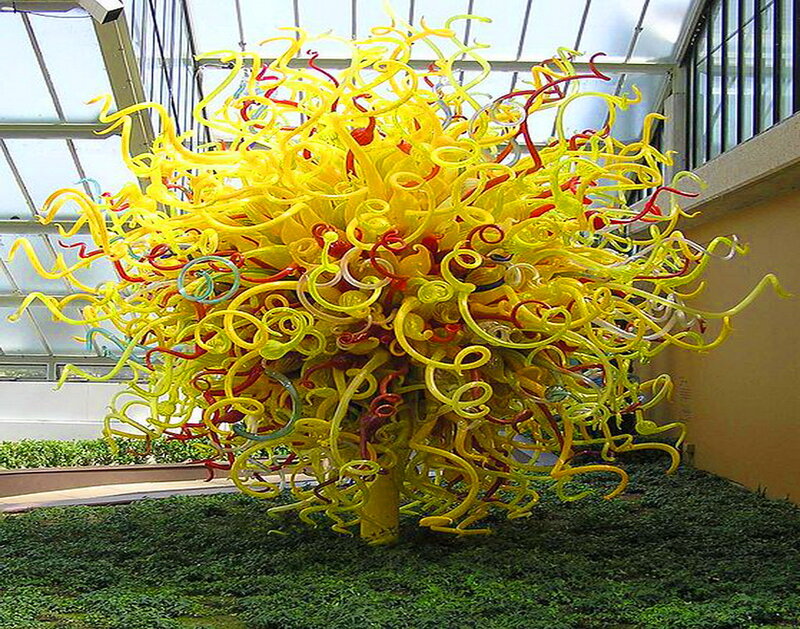 Yellow Glass Sculpture — Vibrant