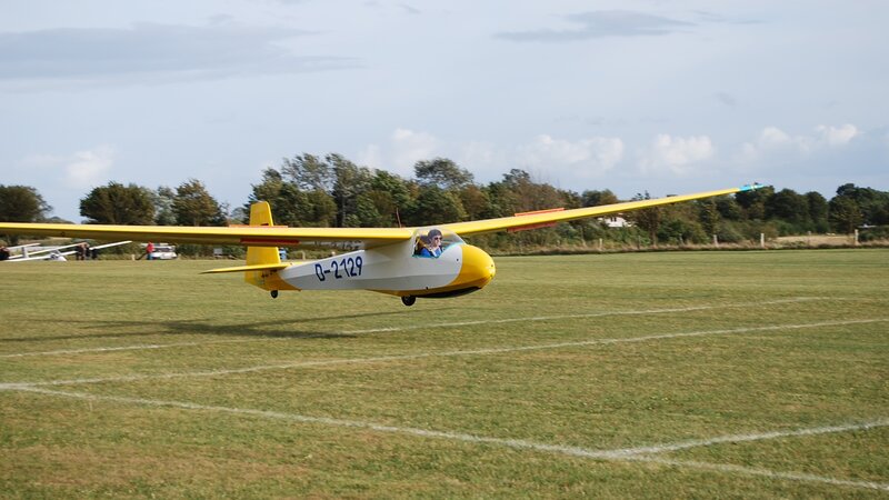 Yellow Glider Aircraft — Calm