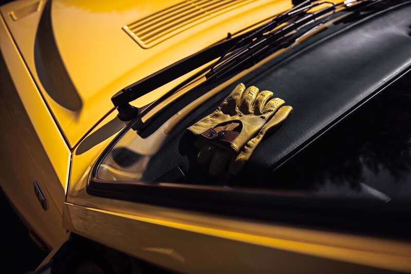 Yellow Glove on Car