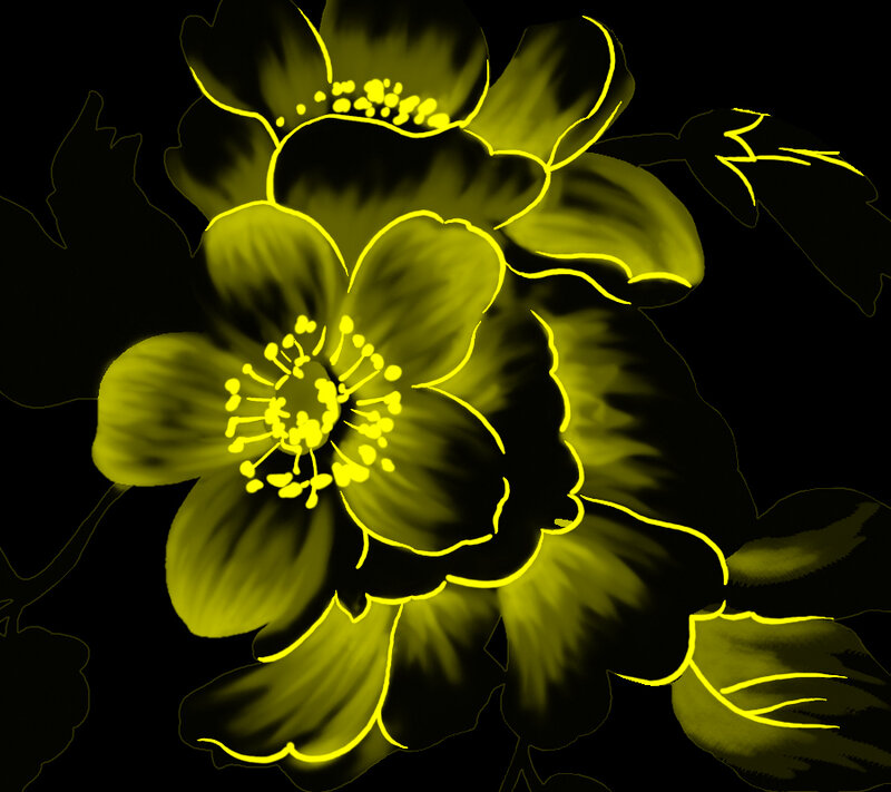 Yellow Glowing Flower
