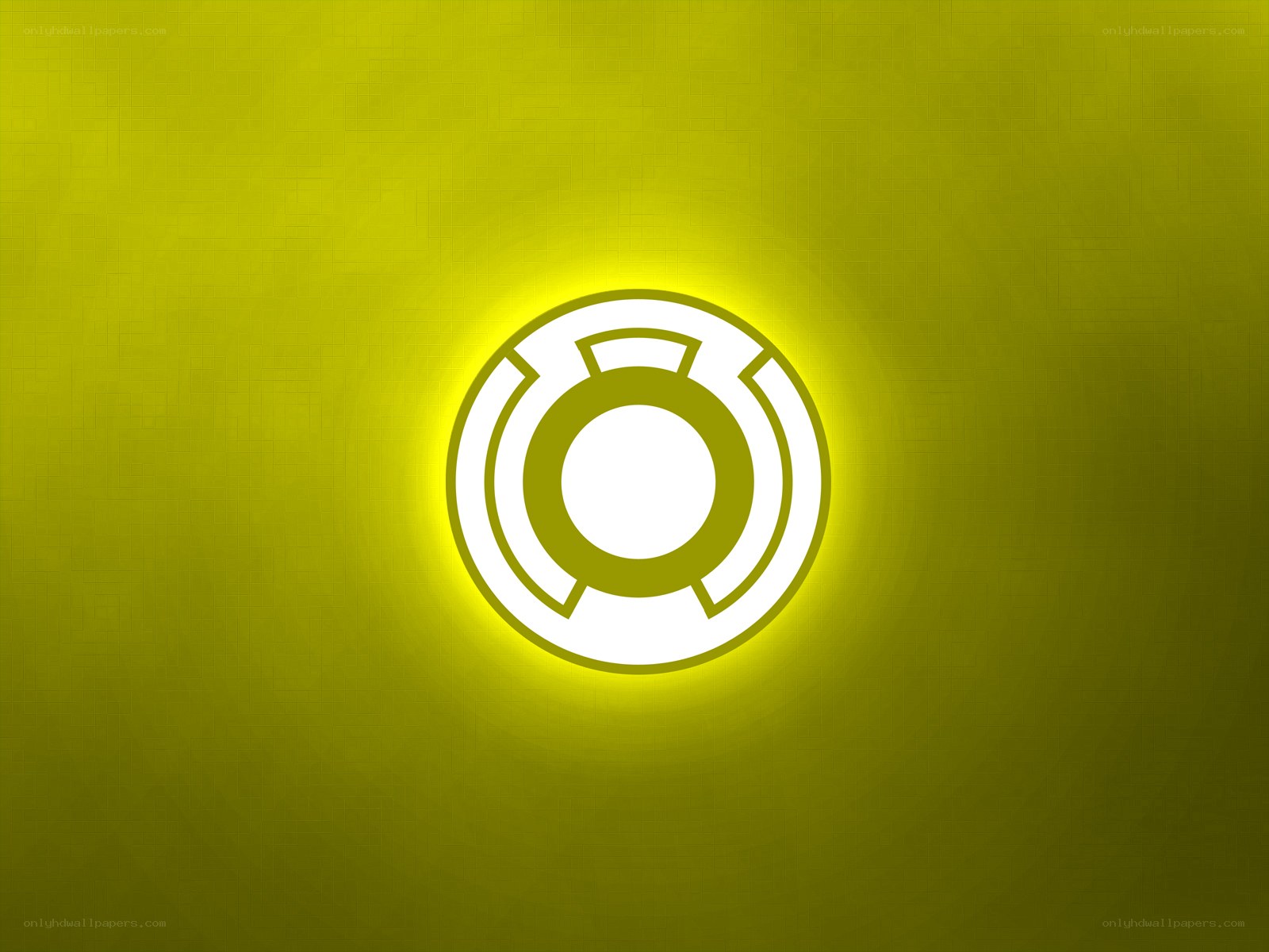 yellow glowing ring symbol