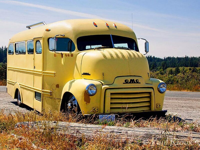 Yellow GMC Bus
