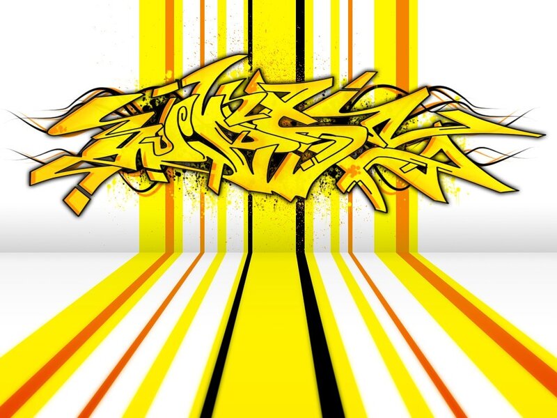 Yellow Graffiti Art