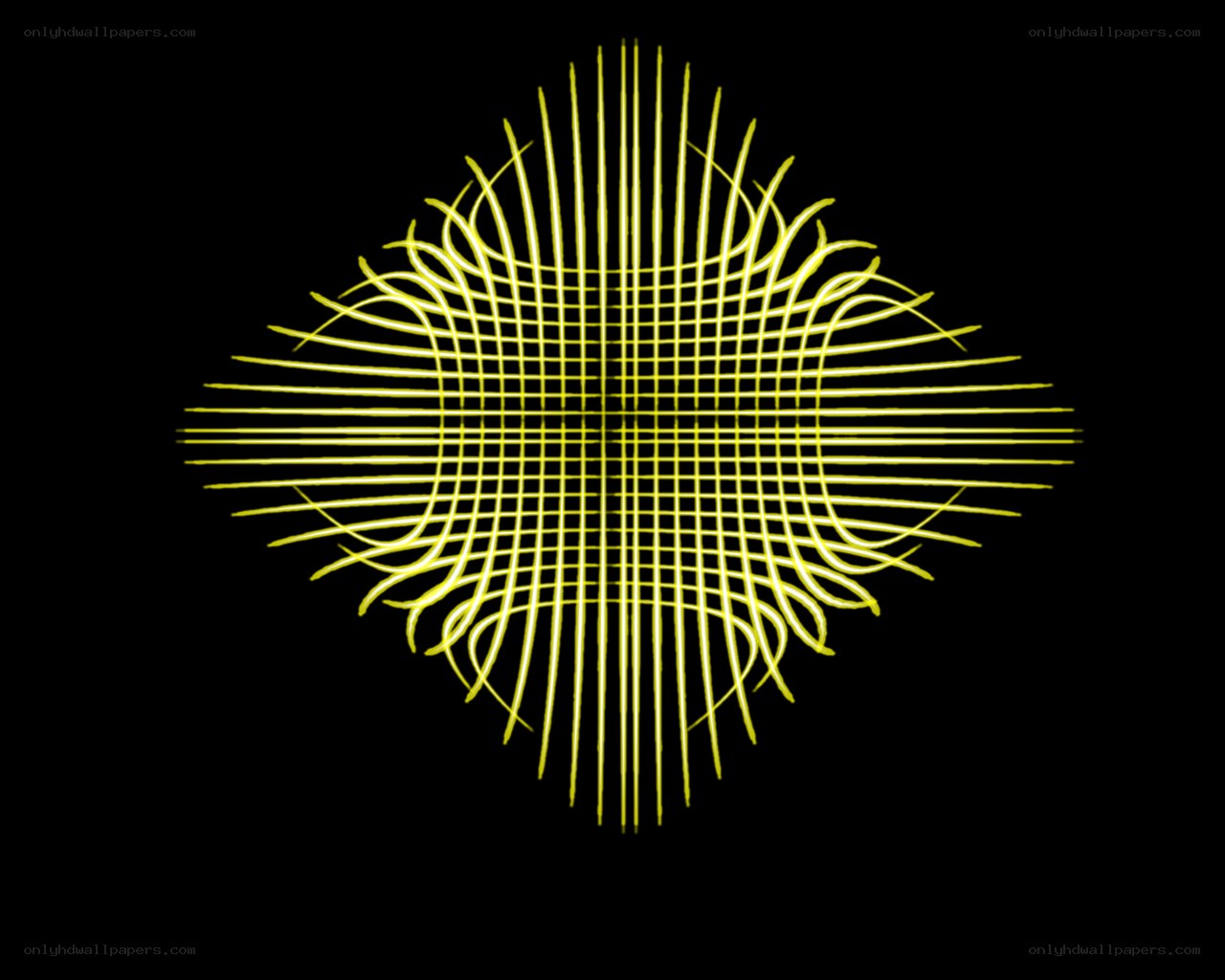 yellow grid pattern on black