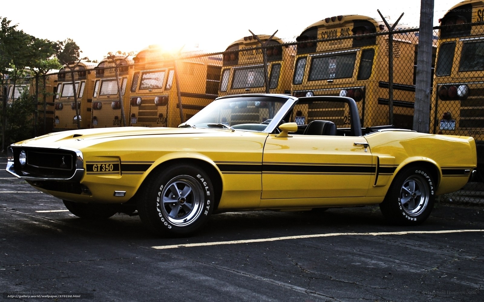 Yellow GT350 convertible