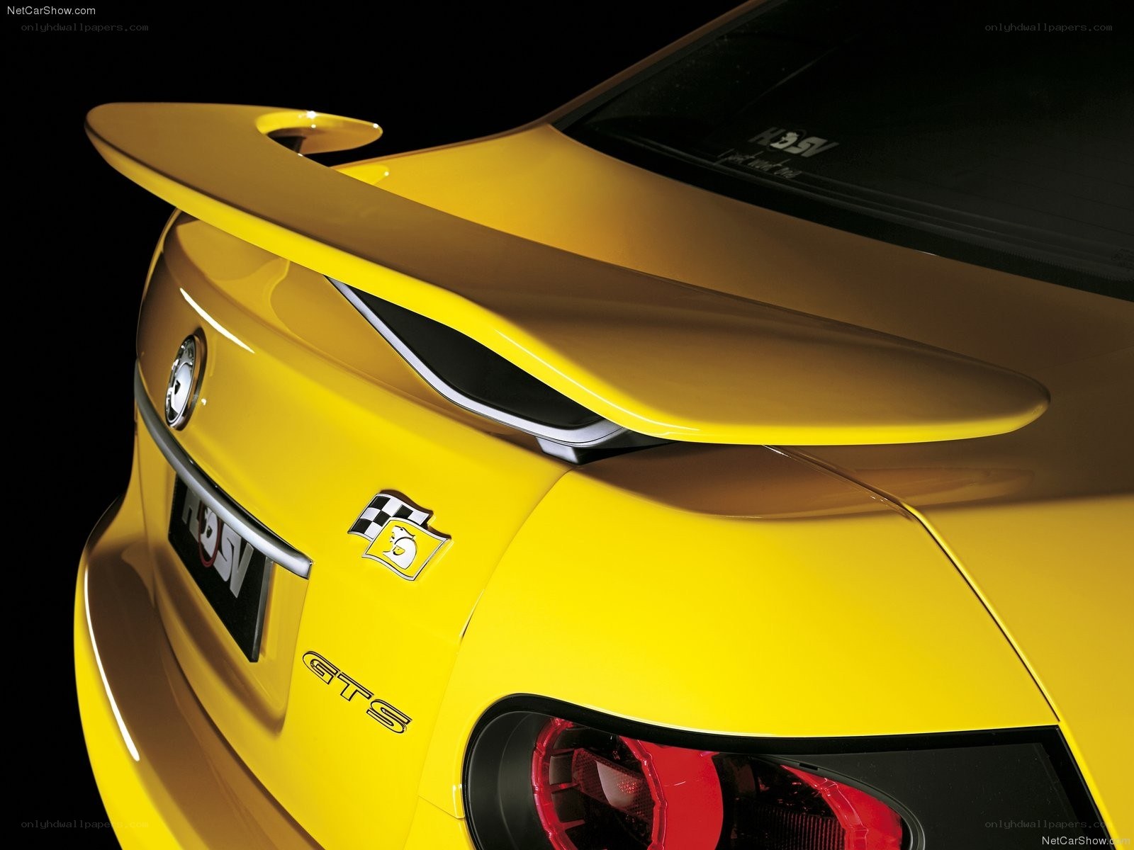 Yellow GTS rear spoiler
