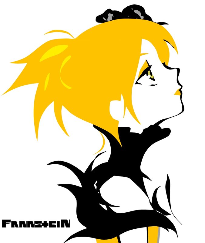 yellow-haired anime character