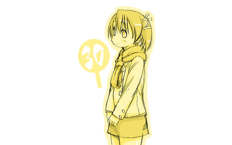 yellow-haired anime girl