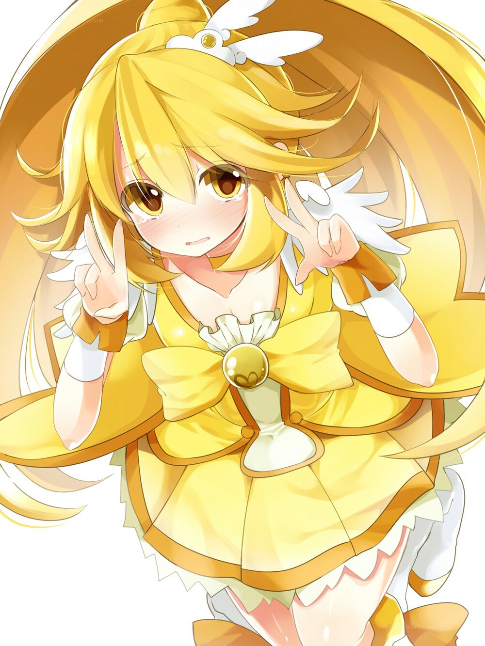 yellow-haired anime girl