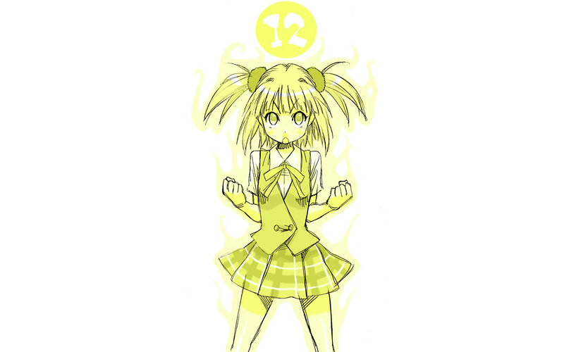 yellow-haired anime girl