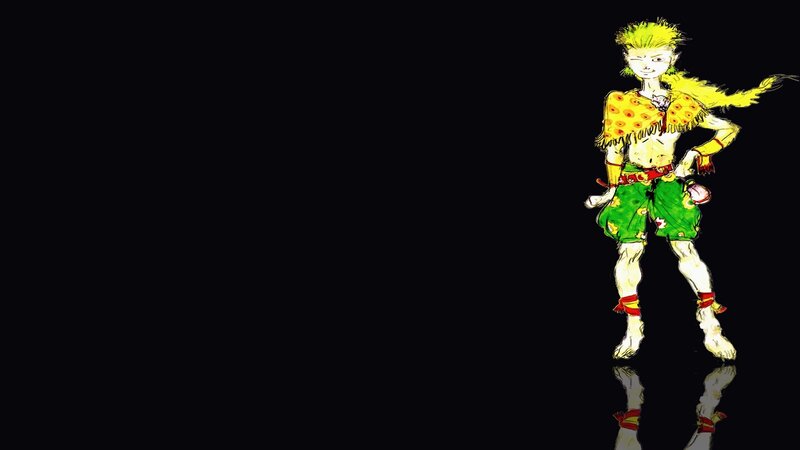 yellow-haired character illustration