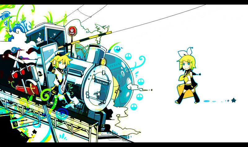 Yellow-haired Character on Train