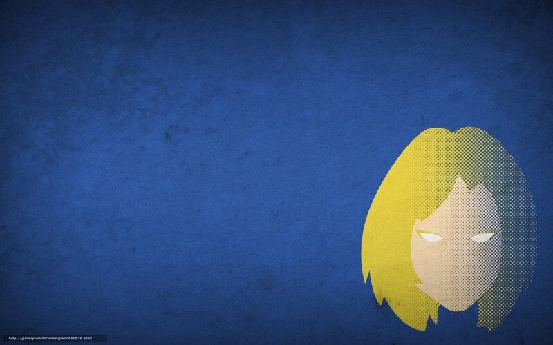 yellow-haired character portrait