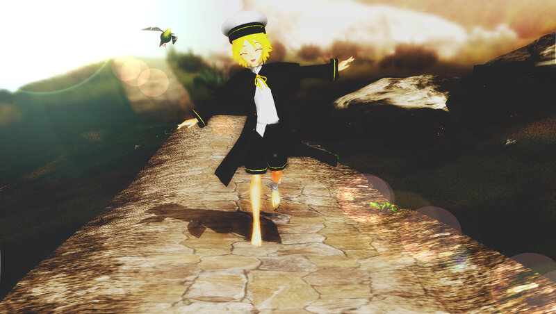 Yellow-haired Character Running
