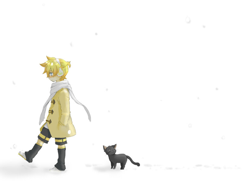 yellow-haired character with cat