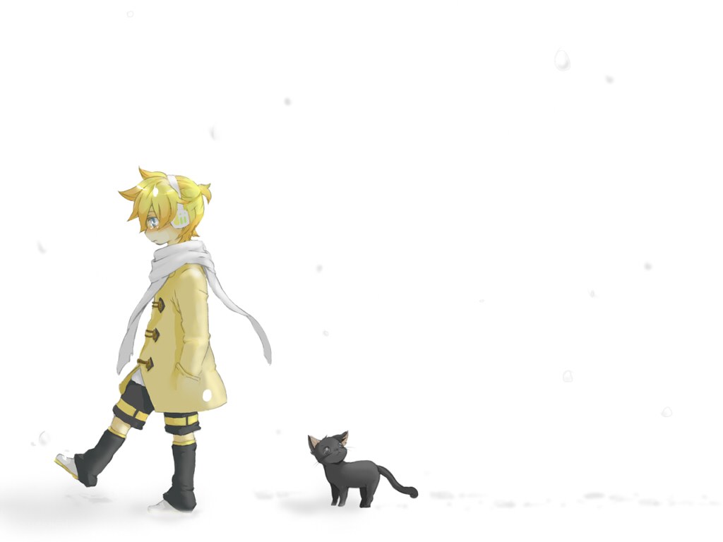 yellow-haired character with cat