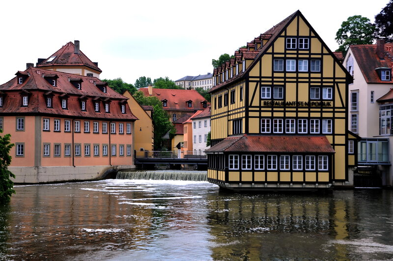 Yellow Half-timbered Building