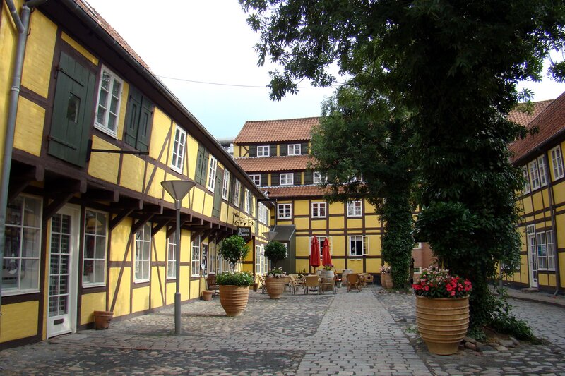 Yellow Half-timbered Buildings