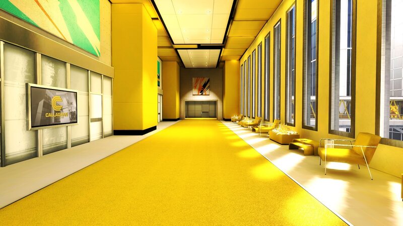 yellow hallway interior