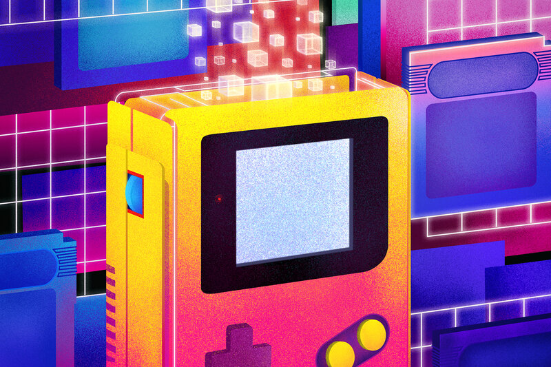 Yellow Handheld Console