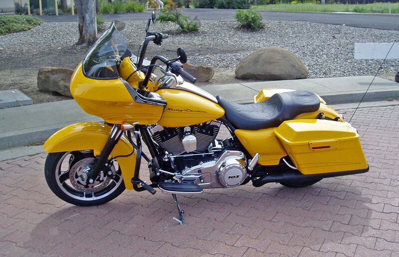 Yellow Harley-Davidson Motorcycle — Calm