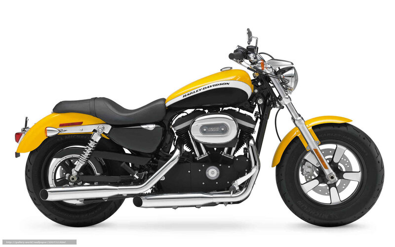 Yellow Harley-davidson Motorcycle — Neutral, Photograph, Seat, Engine