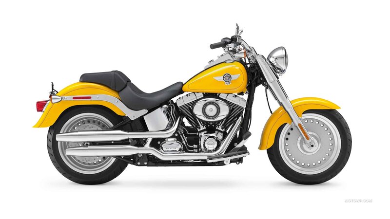 Yellow Harley-Davidson Motorcycle — Neutral
