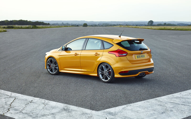 Yellow Hatchback Car — Open