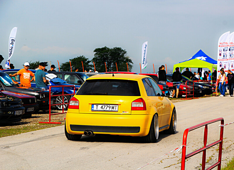 Yellow Hatchback Car — Outdoor