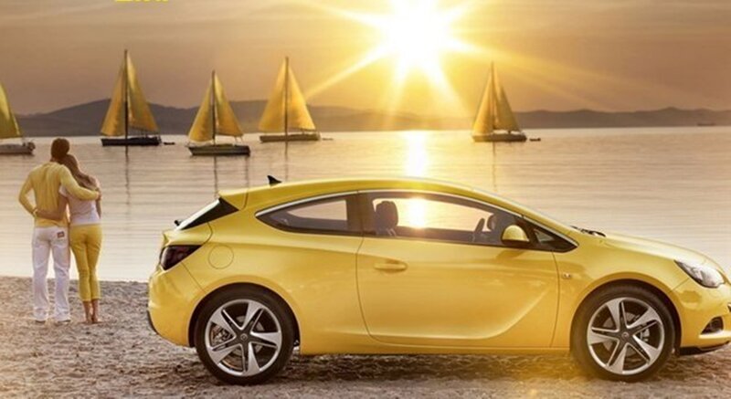 Yellow Hatchback Car — Serene