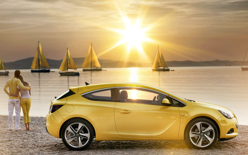 Yellow Hatchback Car