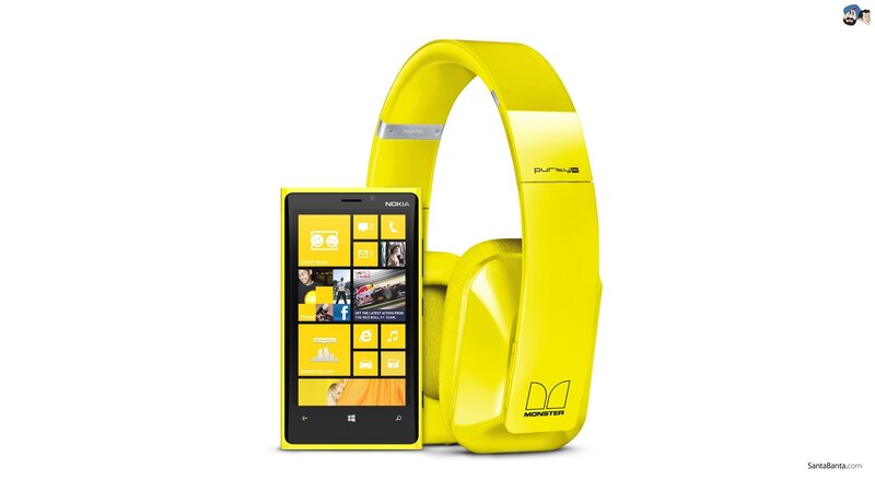 Yellow Headphones and Phone