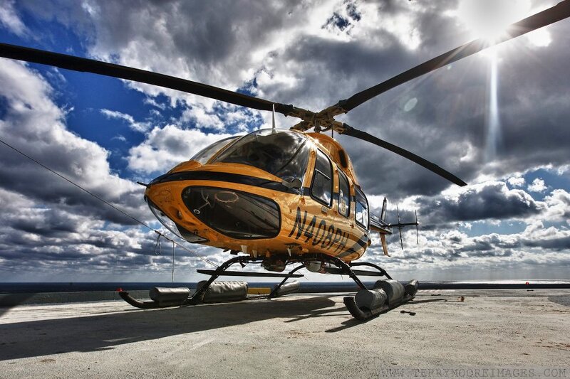 Yellow Helicopter on Deck