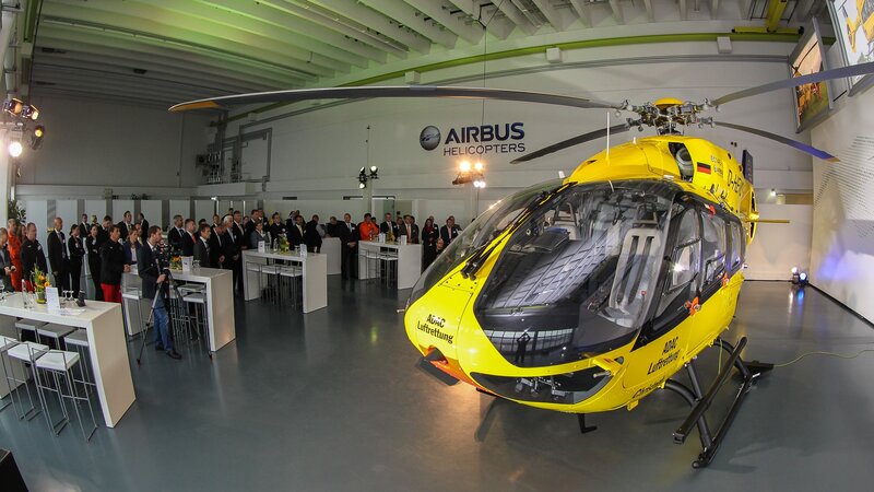 Yellow Helicopter on Display