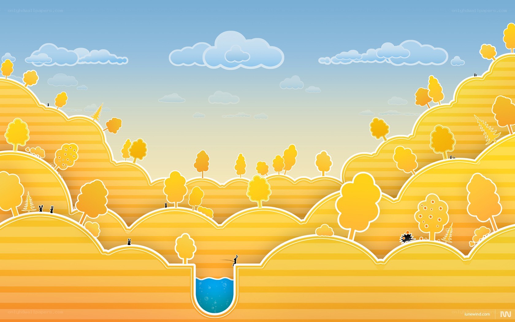 yellow hills landscape