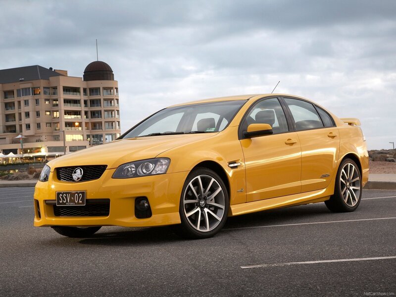 yellow Holden Commodore SS