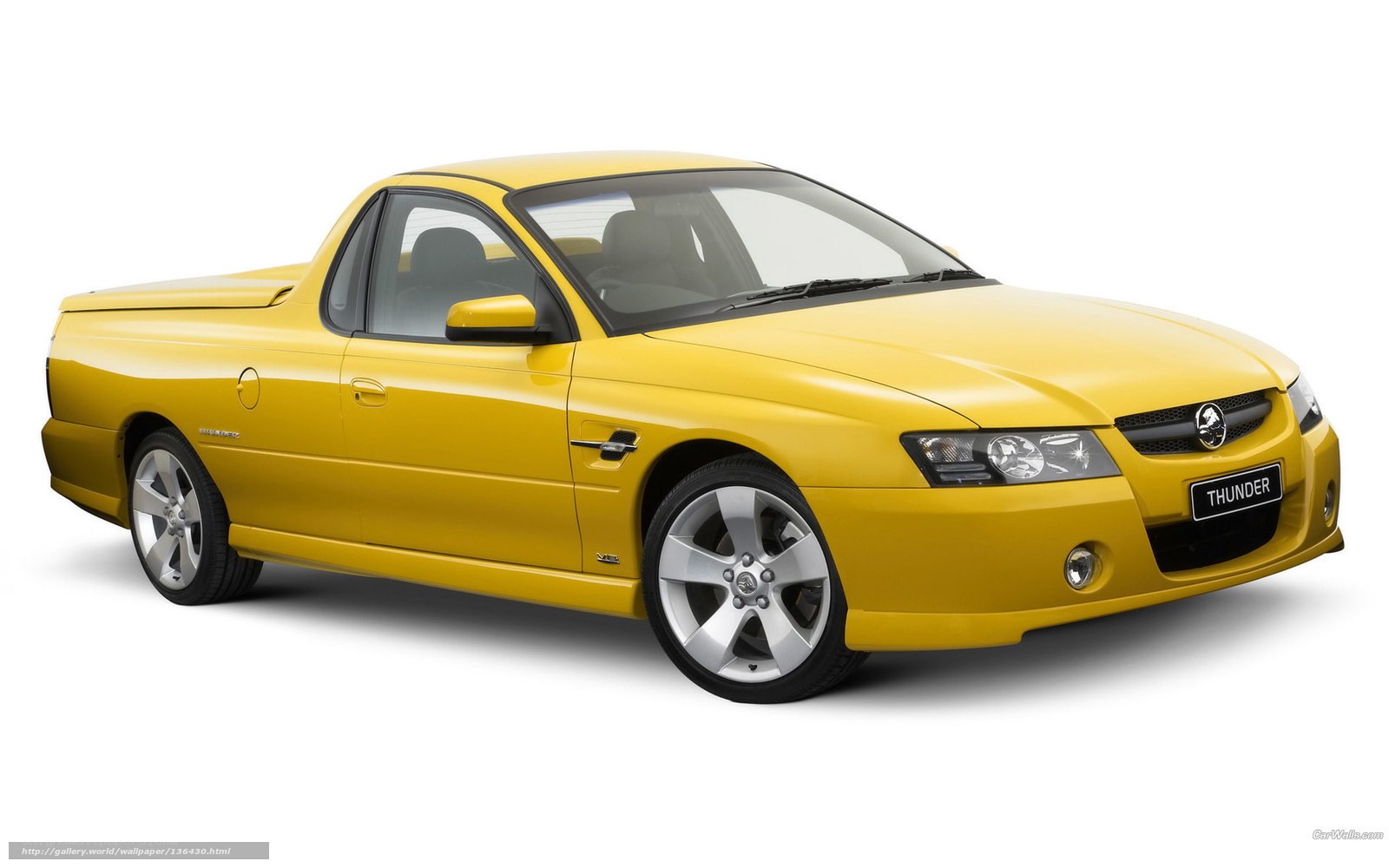 yellow Holden Thunder pickup truck