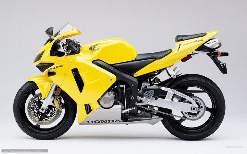 Yellow Honda CBR600RR Motorcycle — Neutral