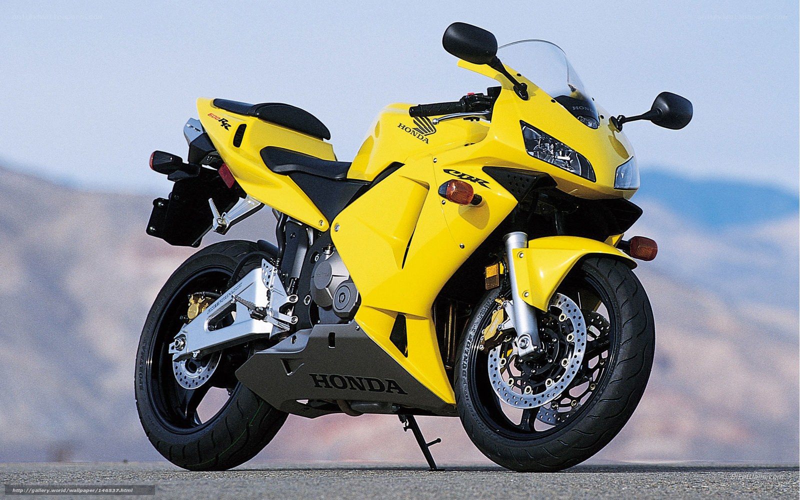 Yellow Honda CBR600RR motorcycle