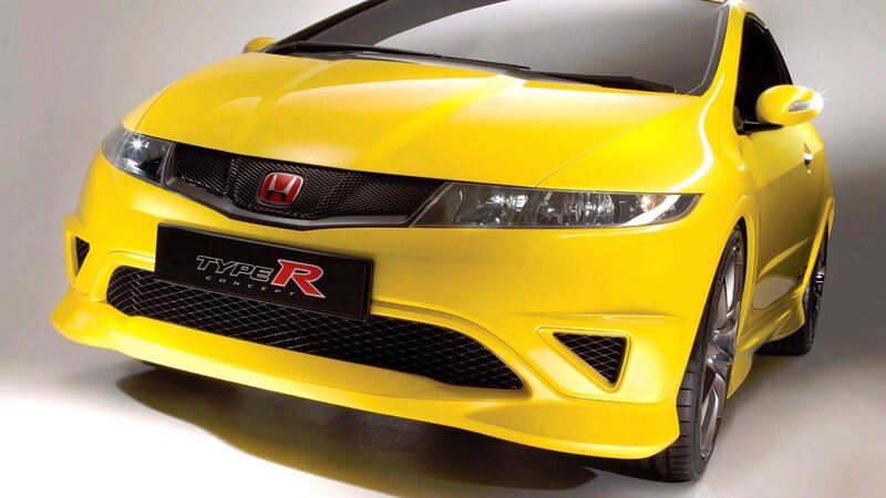 Yellow Honda Civic Type R Concept