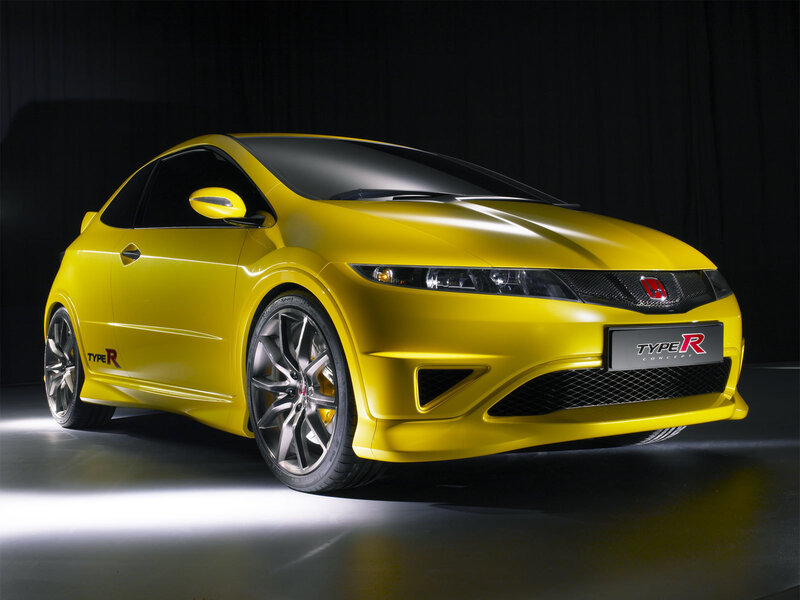 Yellow Honda Civic Type R Concept